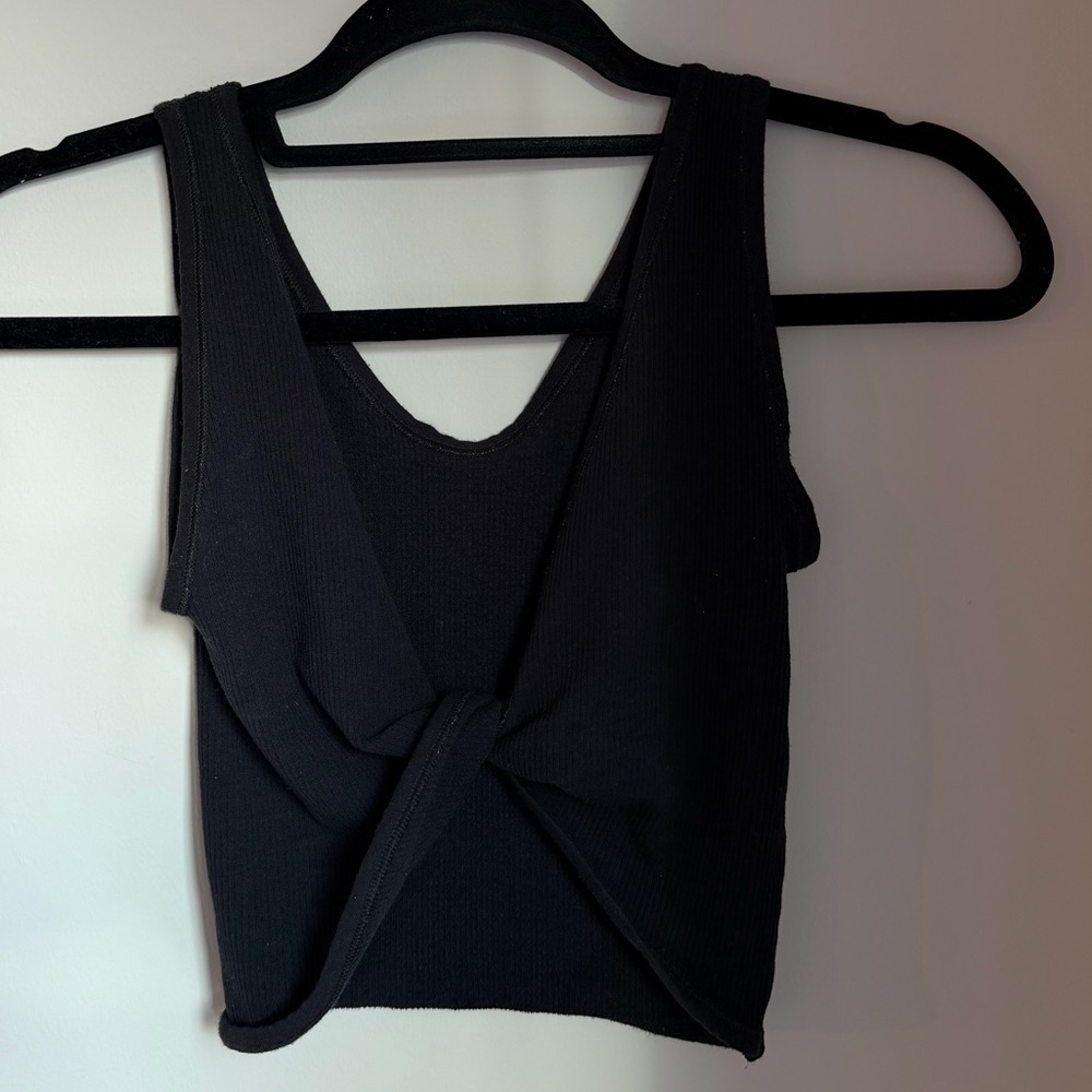 Urban outfitters front twist ribbed tank top
